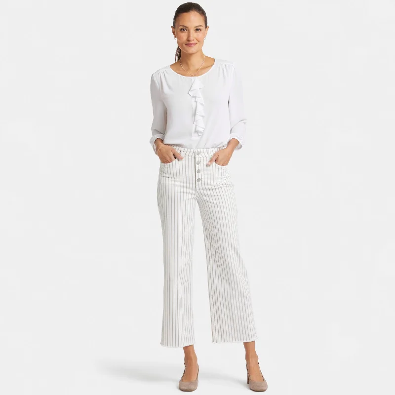 Teresa Wide Leg Ankle Jeans - Beach Cruise Stripe