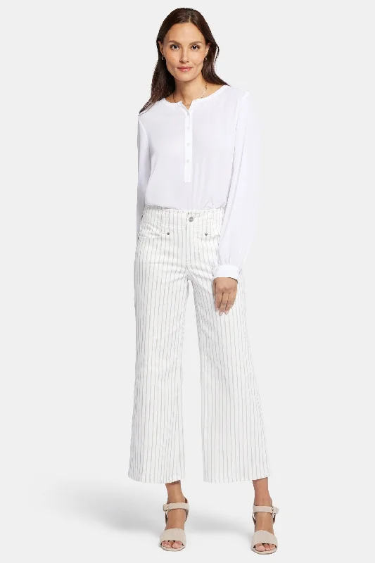 Teresa Wide Leg Ankle Jeans - Beach Cruise Stripe