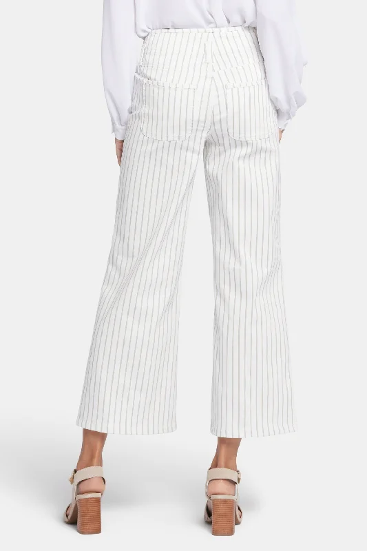 Teresa Wide Leg Ankle Jeans - Beach Cruise Stripe