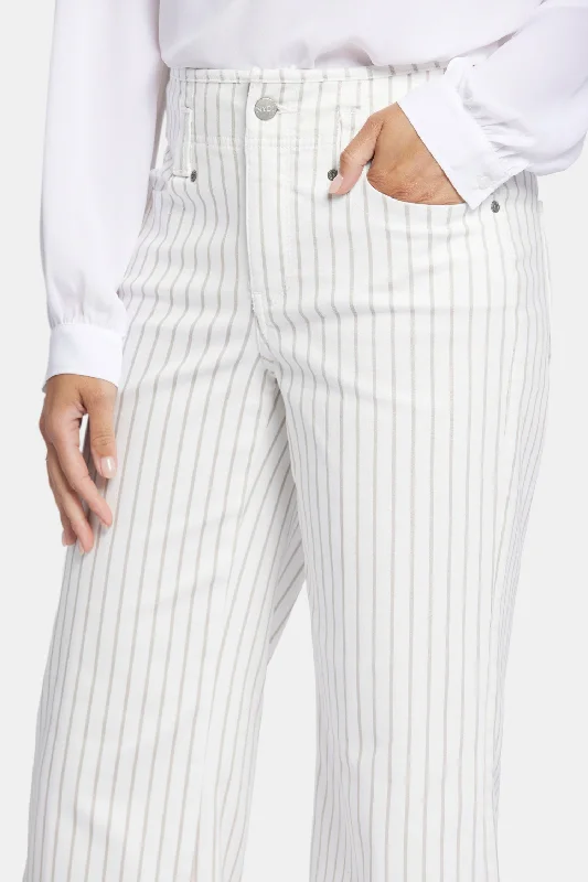 Teresa Wide Leg Ankle Jeans - Beach Cruise Stripe