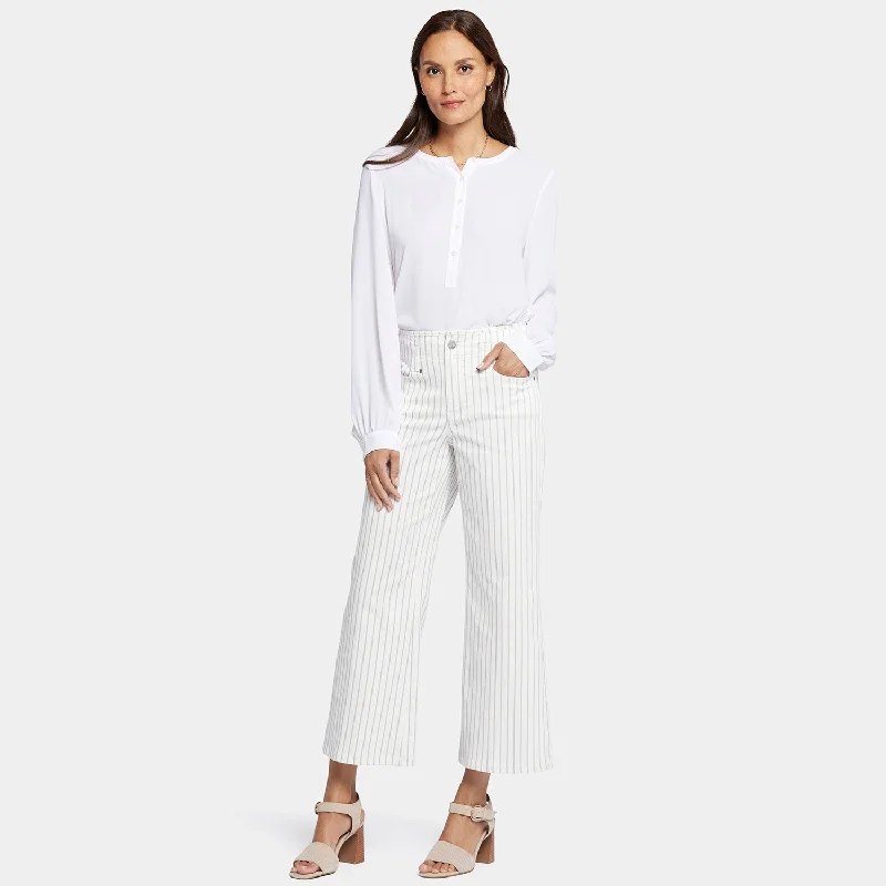 Teresa Wide Leg Ankle Jeans - Beach Cruise Stripe