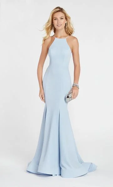 Alyce Paris - 60551 Halter Fitted Glitter Jersey Mermaid Evening Dress Tunics Essential wardrobe