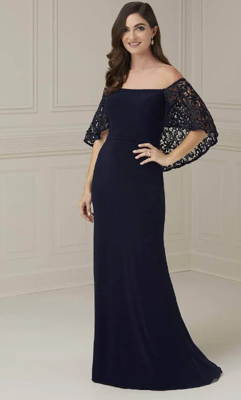 Christina Wu Elegance 17113 - Lace Cape Sheath Evening Dress Mermaid Tail Wedding