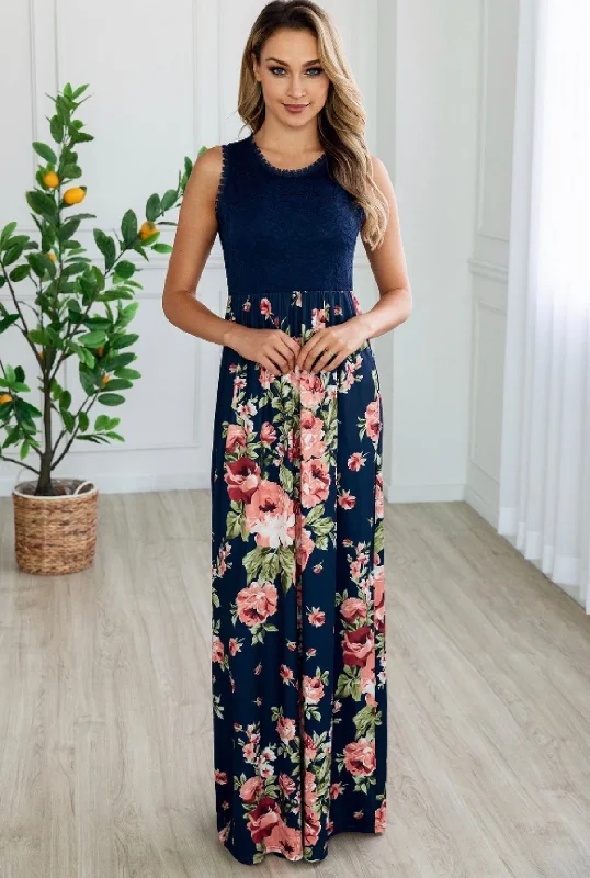Floral Printed Lace Party Dress Tunics Designer luxury