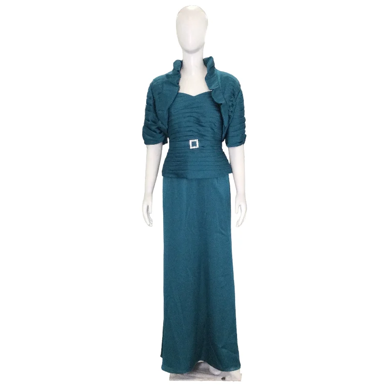 JADE COUTURE TEAL BRIDAL PARTY DRESS - 16 Tunics Luxurious premium