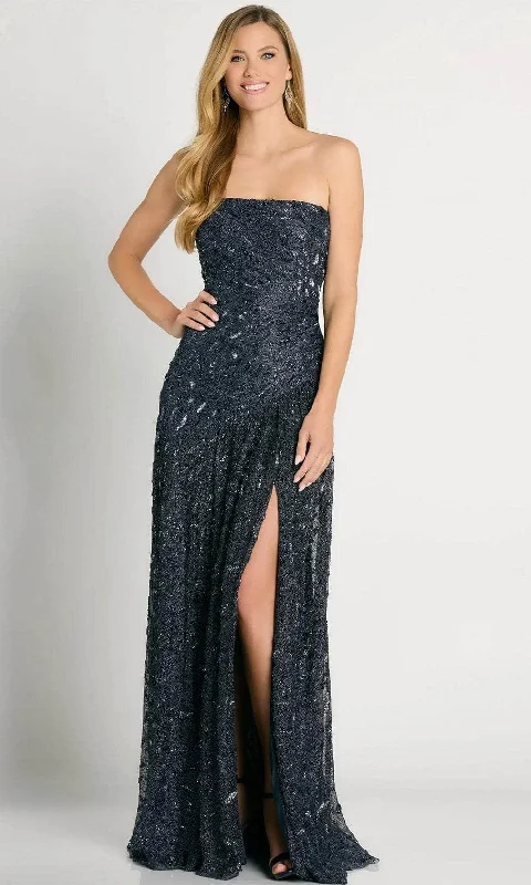 La Valleta LV6104 - Strapless High Slit Evening Dress Tunics Silk luxurious
