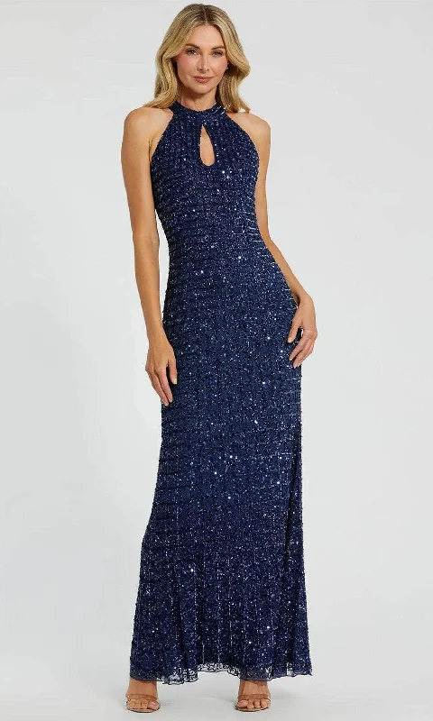Mac Duggal 23018 - High Halter Sequin Lattice Evening Dress Tunics Designer luxury