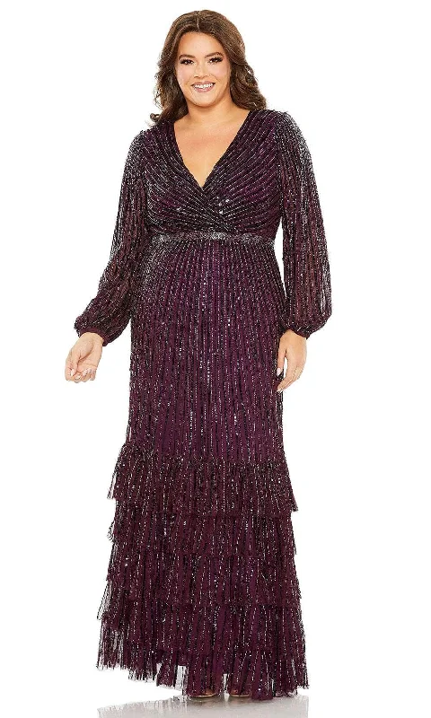 Mac Duggal 5784 - Sequined Long Sleeve Evening Dress Tunics Cozy soft