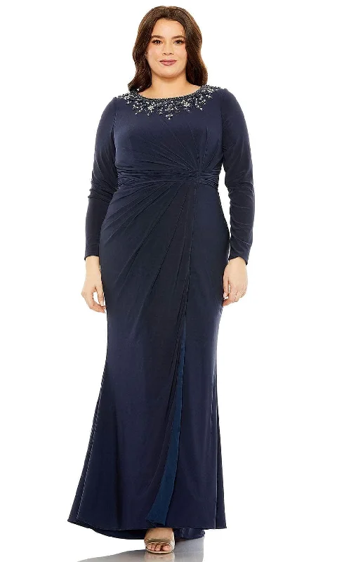 Mac Duggal 77023 - Bateau Neck Rhinestone Embellished Evening Dress Tunics Handmade artisanal Mac Duggal 77023 - Bateau Neck Rhinestone Embellished Evening Dress Tunics Handmade artisanal