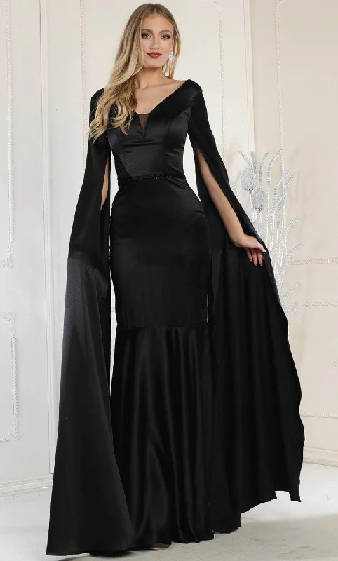 May Queen RQ7961 - Cape Sleeve Evening Dress Tunics Ceremony elegant