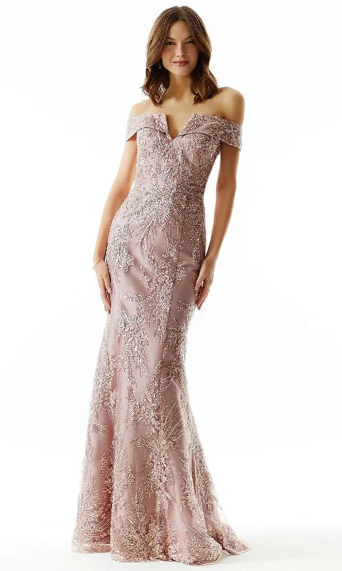MGNY by Mori Lee 73031 - Embellished Off Shoulder Evening Dress Tunics Solid Classic MGNY by Mori Lee 73031 - Embellished Off Shoulder Evening Dress Tunics Solid Classic