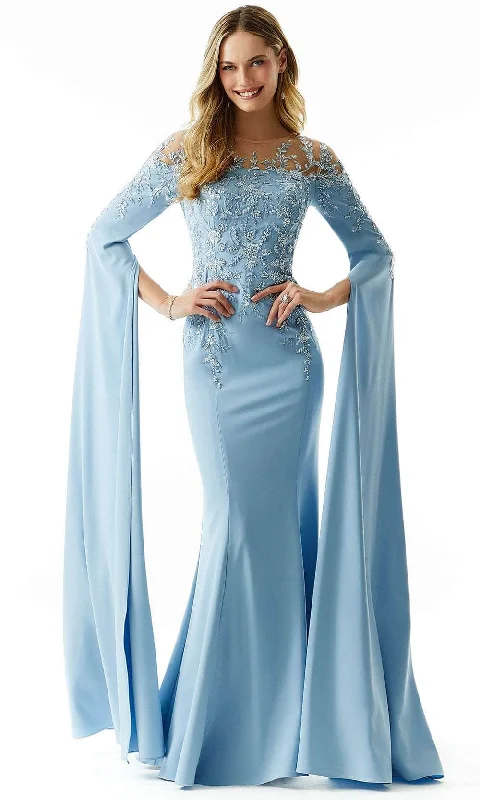 MGNY by Mori Lee 73032 - Bead Embroidered Evening Dress Turtleneck Warm Winter