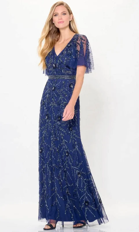 Montage by Mon Cheri M912 - Flutter Sleeve Beaded Evening Dress Tunics Top rated