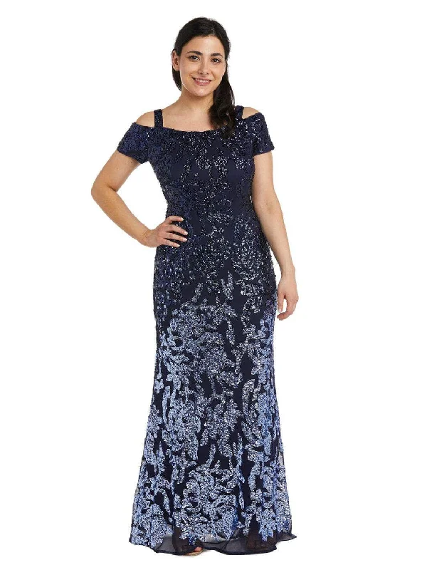 R&M Richards 7133P - Off-Shoulder Sheath Evening Dress Tunics Sale discount