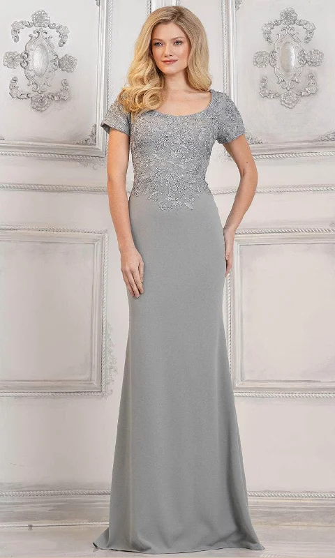 Rina di Montella RD3112 - Short Sleeve Embroidered Evening Dress Tunics Chinos classic Rina di Montella RD3112 - Short Sleeve Embroidered Evening Dress Tunics Chinos classic