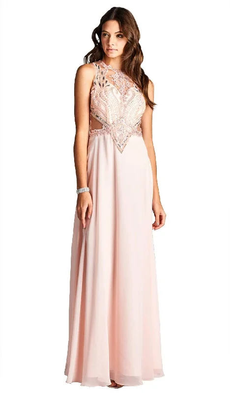 Trevi Collection - Bedazzled Illusion Jewel Sheath Evening Dress Tunics Favorite customer