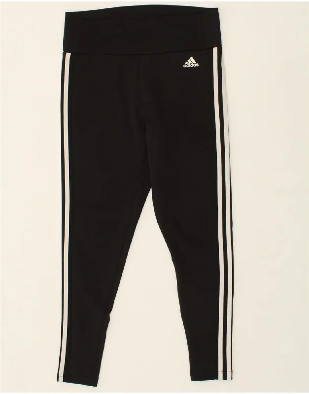 ADIDAS Womens Aeroready Leggings UK 12/14 Medium Black Polyester Chic Workout Leggings ADIDAS Womens Aeroready Leggings UK 12/14 Medium Black Polyester Chic Workout Leggings
