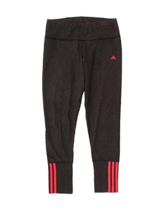 ADIDAS Womens Climalite Leggings UK 12/14 Medium Grey Cotton Trendy Side-Pocket Leggings ADIDAS Womens Climalite Leggings UK 12/14 Medium Grey Cotton Trendy Side-Pocket Leggings