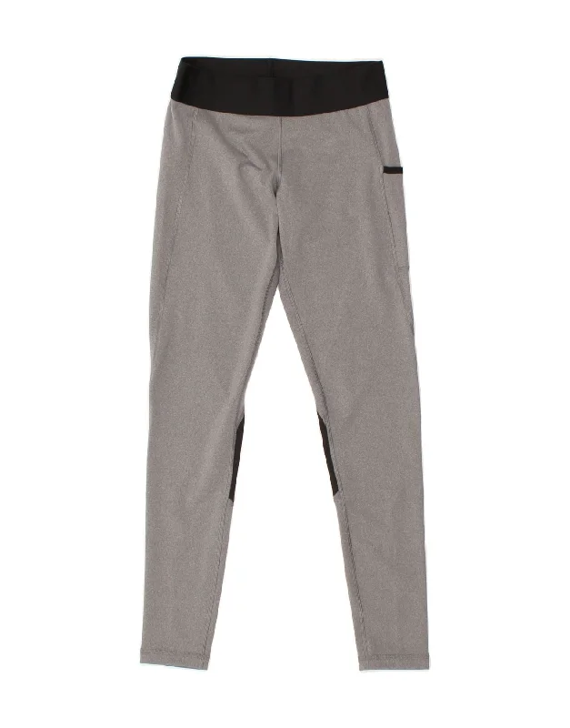 ADIDAS Womens Graphic Leggings UK 8/10 Small Grey Colourblock Comfortable Slip-On Leggings ADIDAS Womens Graphic Leggings UK 8/10 Small Grey Colourblock Comfortable Slip-On Leggings