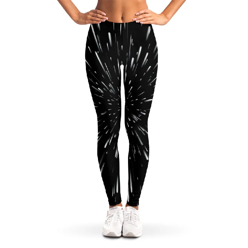 Galaxy Hyperspace Print Women's Leggings Comfortable Plus Size Leggings