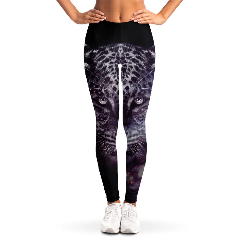 Galaxy Jaguar Print Women's Leggings Trendy Activewear Leggings