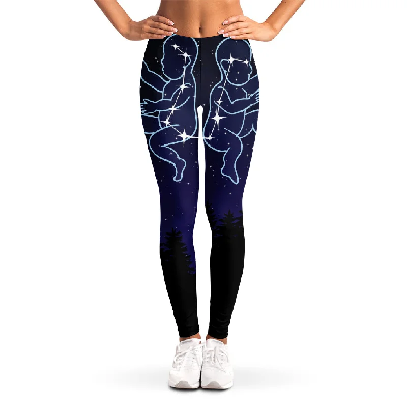 Gemini Constellation Print Women's Leggings Stylish Ultra Stretch Leggings
