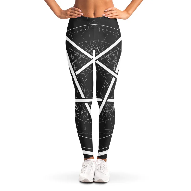 Geometric Inverted Pentagram Print Women's Leggings Comfortable Bootcut Workout Leggings Geometric Inverted Pentagram Print Women's Leggings Comfortable Bootcut Workout Leggings
