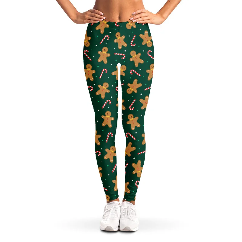 Gingerbread Man Cookies Pattern Print Women's Leggings Cozy Warmth Leggings
